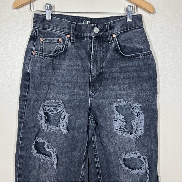 Urban Outfitters BDG High Rise Baggy Distressed Black Jeans Womens Size 28 - Picture 2 of 9
